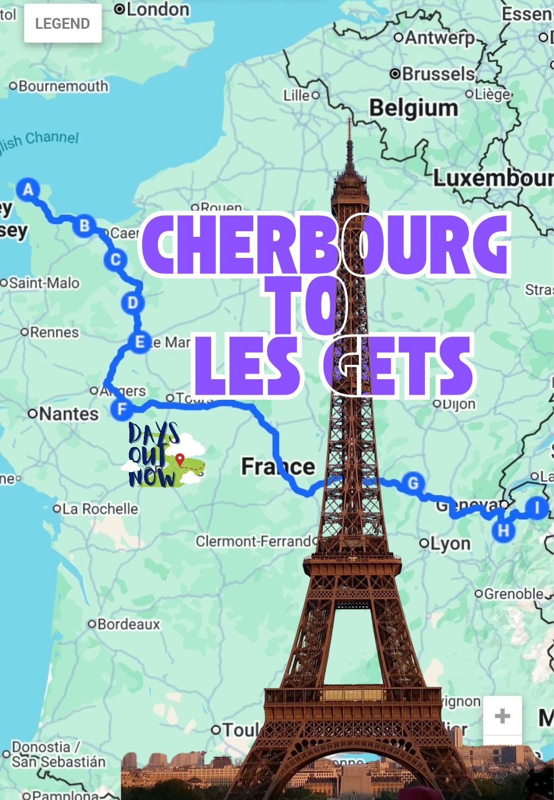 Cherbourg to Les Gets Road Trip Avoiding Tolls & Paris