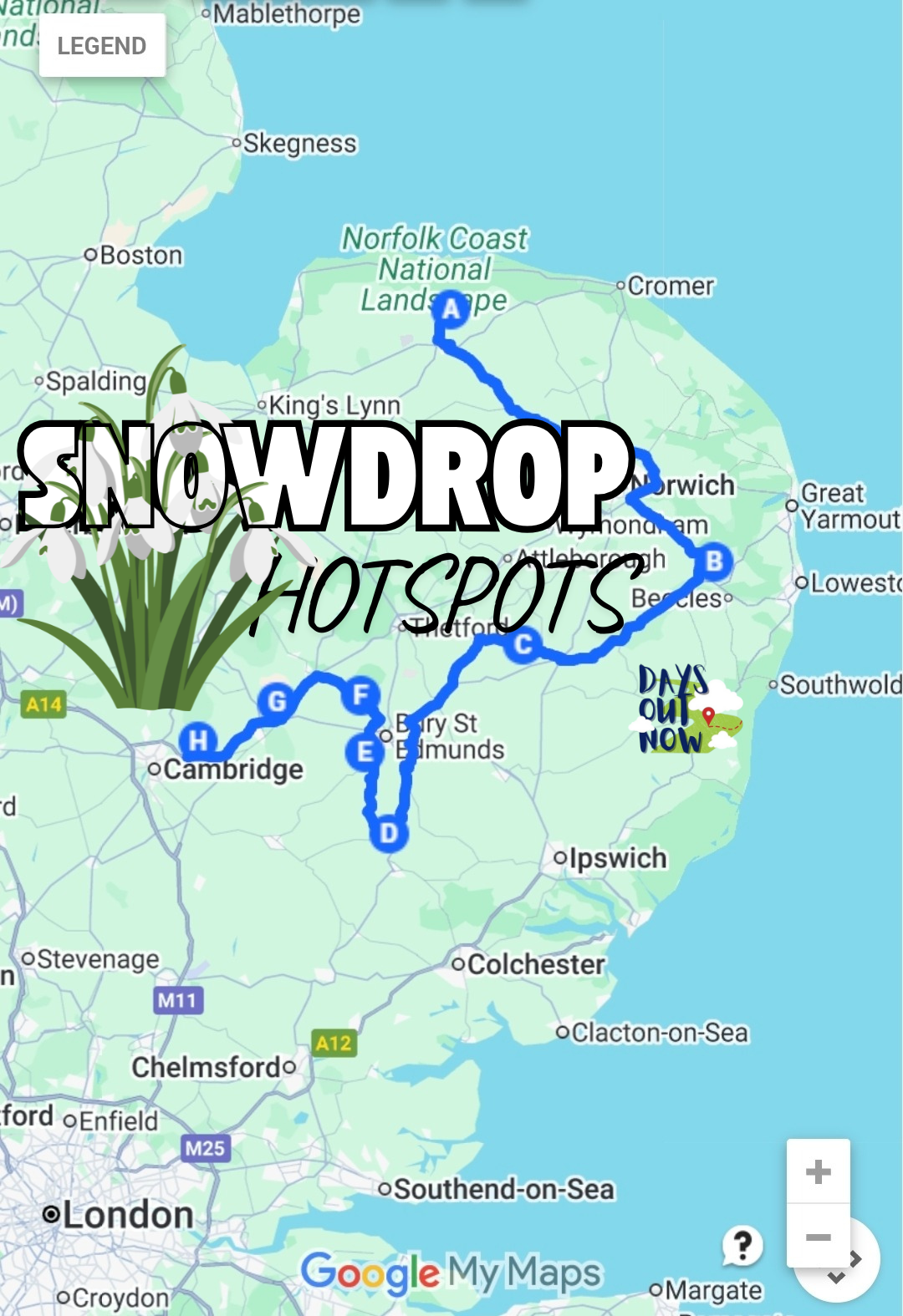 Snowdrop Hotspots in East Anglia