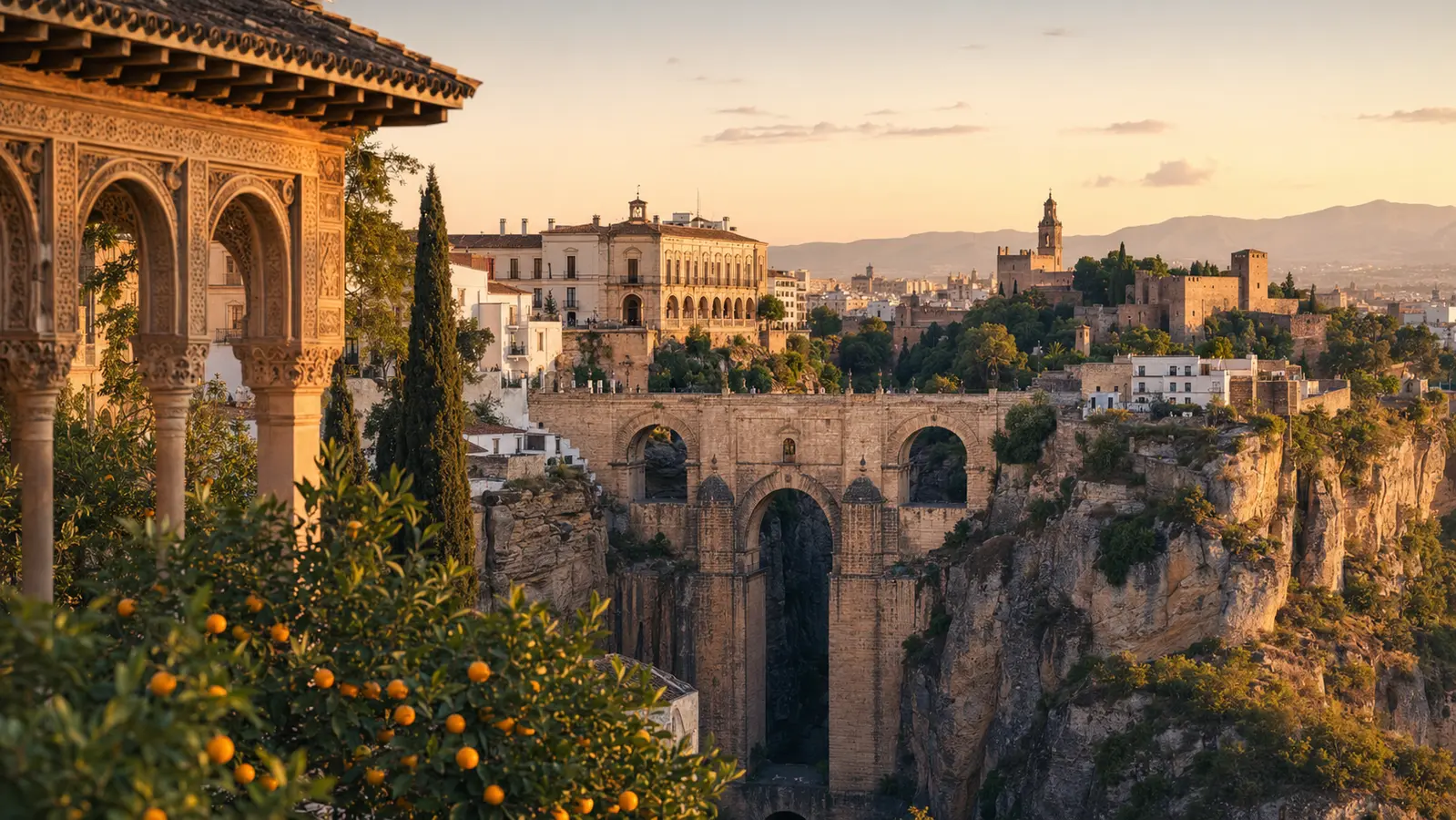 Seville architecture, Puente Nuevo in Ronda and the Málaga skyline on an Andalusia road trip