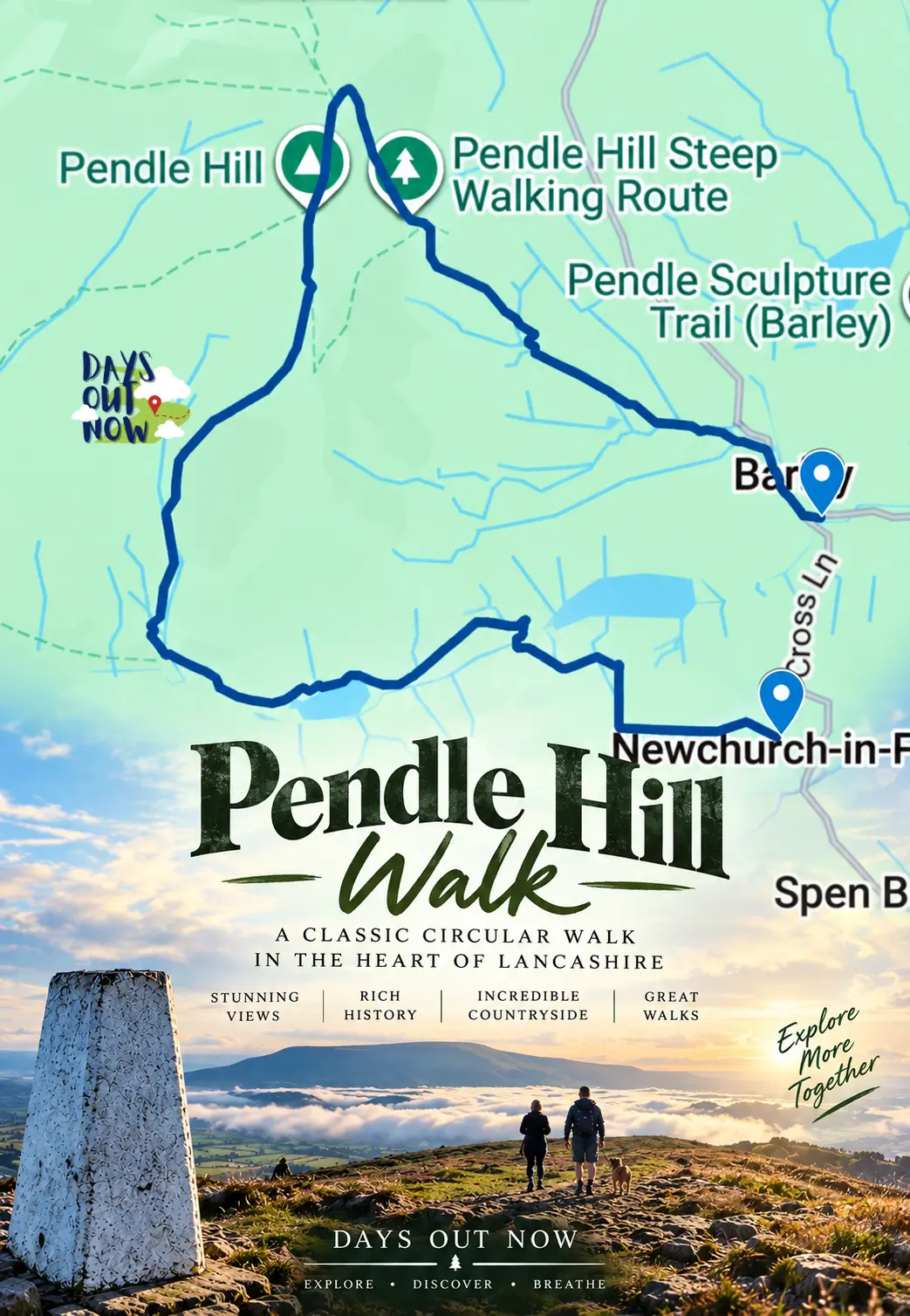 Pendle Hill Walk: Newchurch to Barley via Ogden Reservoirs